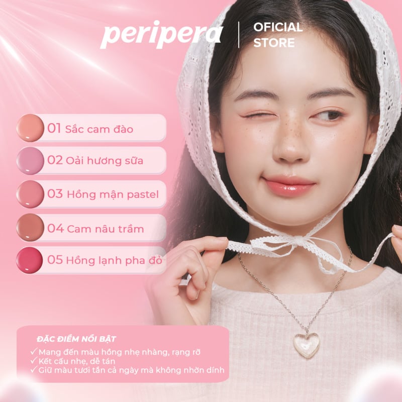 Má Hồng Dạng Kem&nbsp;Peripera Syrupy Tok Cheek 9g