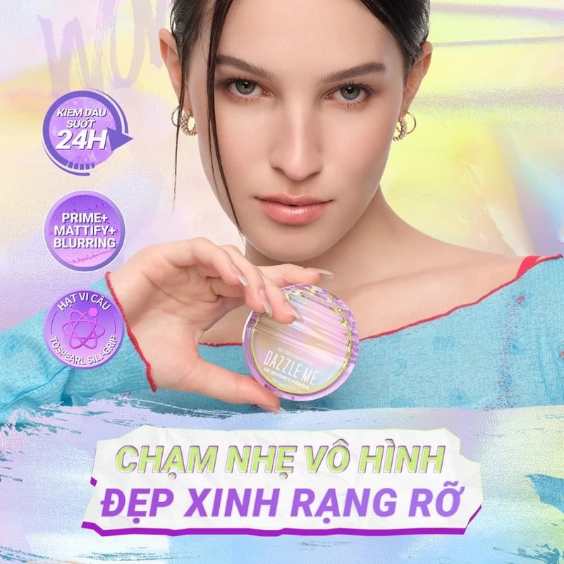 Phấn Phủ Kiềm Dầu Không Màu DAZZLE ME Better Than Filter HD Invisible Powder 5g